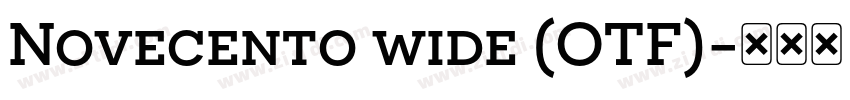 Novecento wide (OTF)字体转换